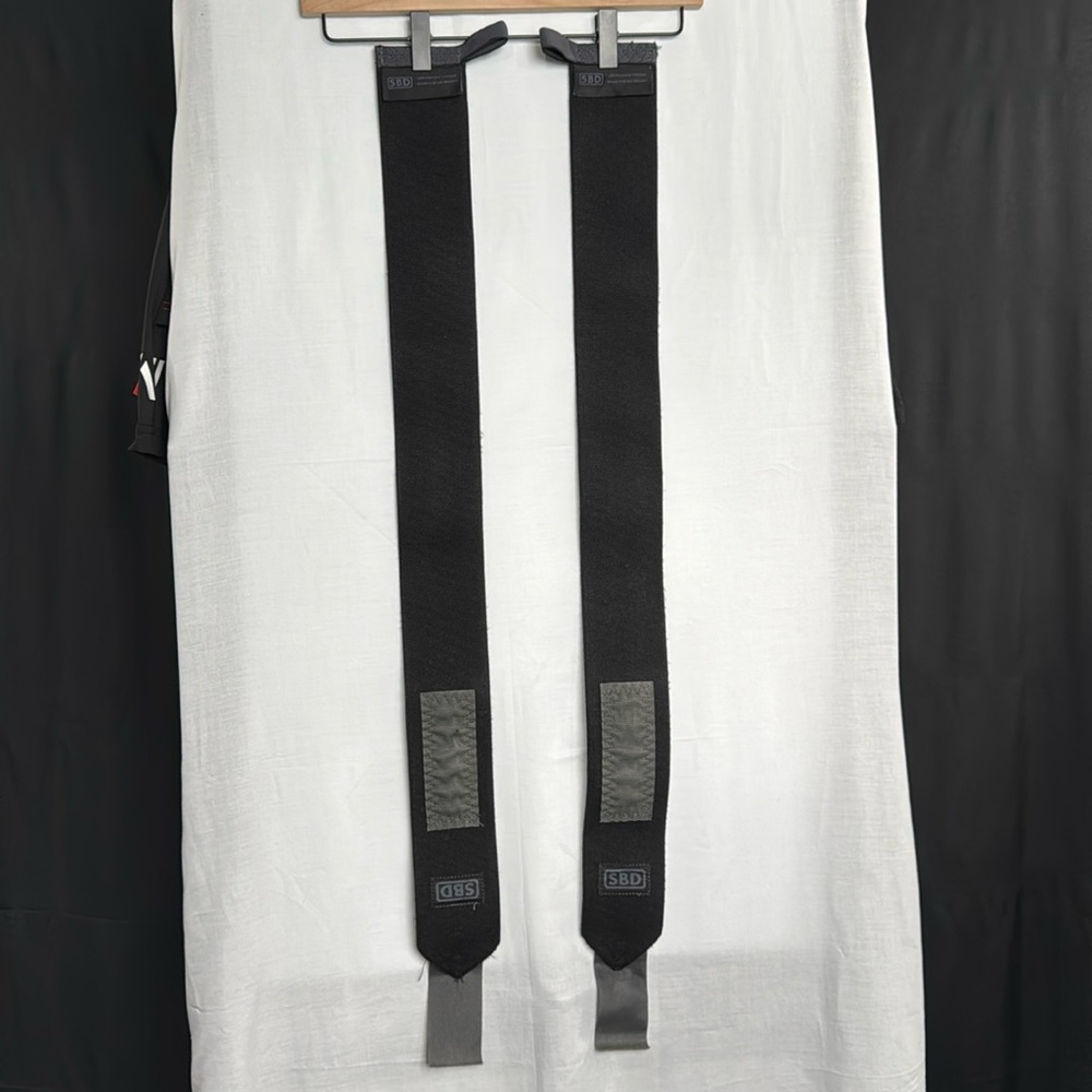 SBD Wrist Wraps, Black/Gray, Stiff, Large